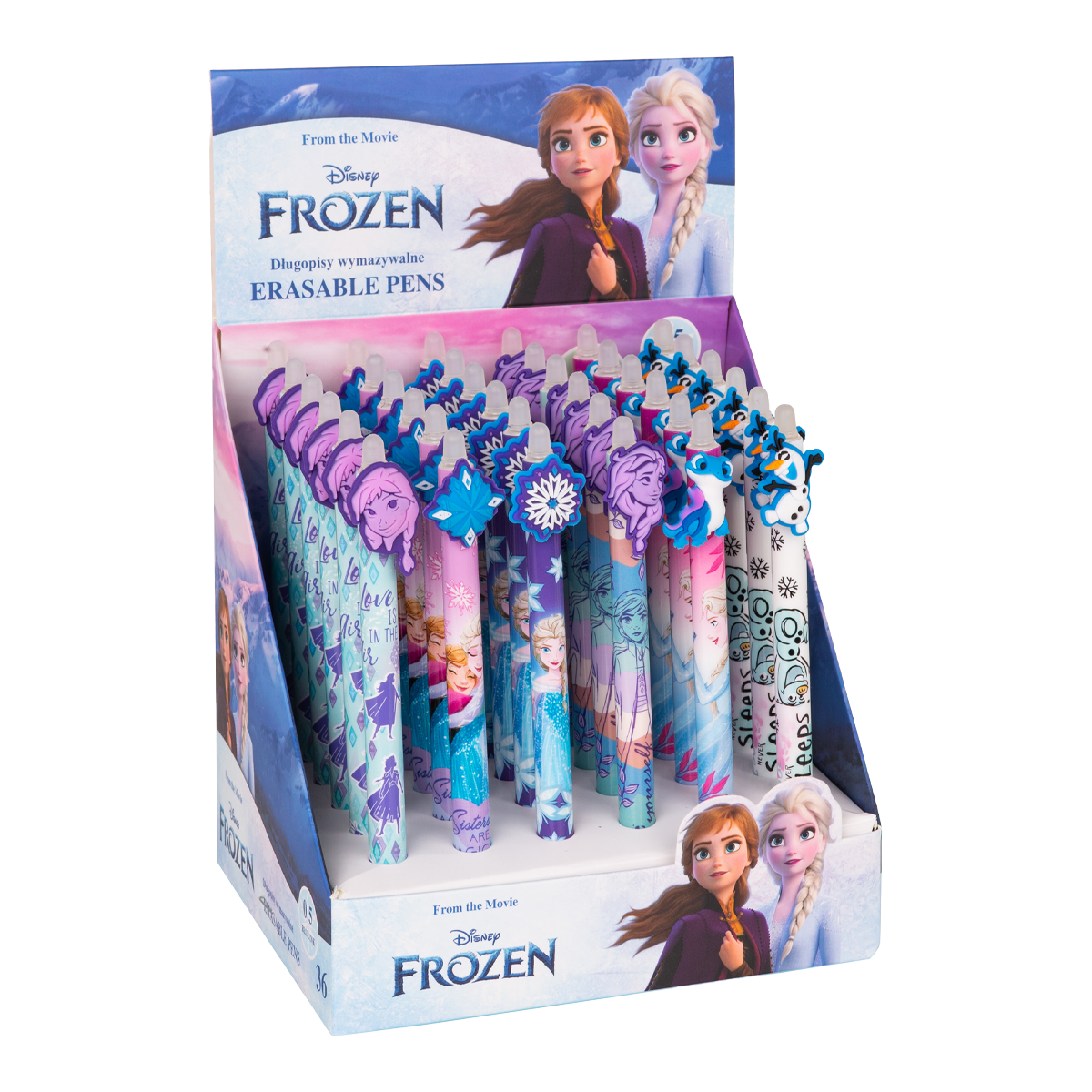 Gumovatelné pero Colorino Frozen, modrá náplň