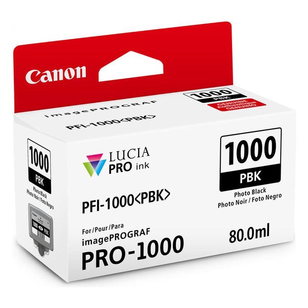 Inkoustová cartridge Canon PFI-1000PBK, ImagePrograf 1000, photo black, 0546C001, originál