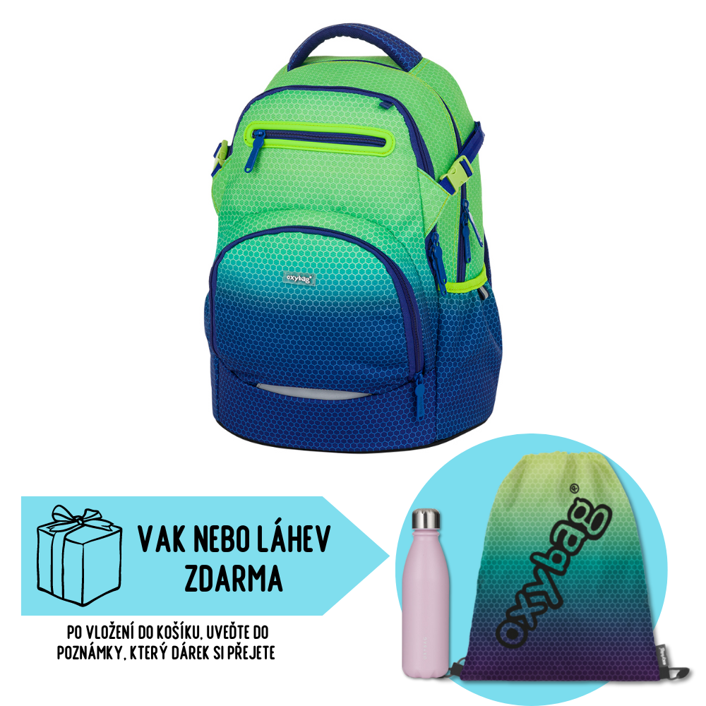 Školní batoh Oxy Ombre Blue-green