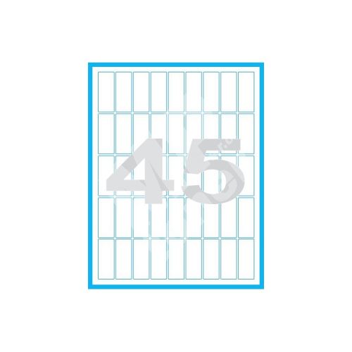 Etikety MP print samolepící A4, 20x50 mm, 45ks/arch, 100 archů, bílé 1