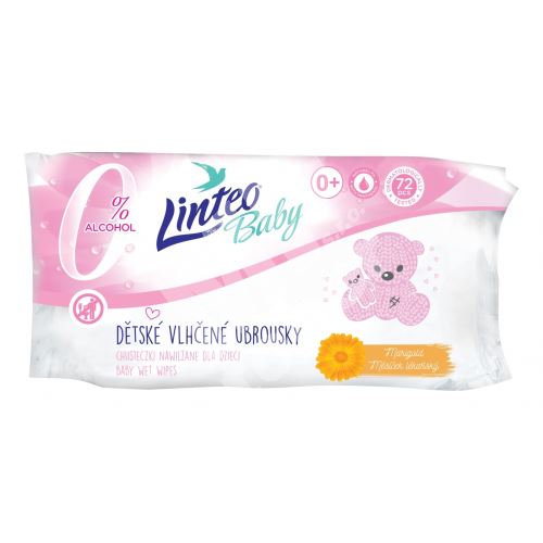 Linteo Baby Soft & Cream vlhčené ubrousky pro děti 72 kusů 1