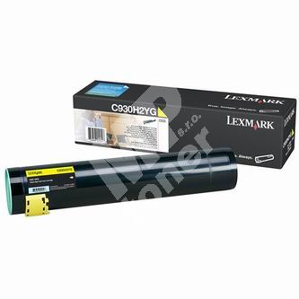 Toner Lexmark C930, C930H2Y, žlutá, originál 1