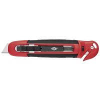 Odlamovací nůž Wedo Safety, 18 mm, s řezačkou fólii, červená/černá Odlamovací nůž Wedo Safety, 18 mm, s řezačkou fólii, červená/černá