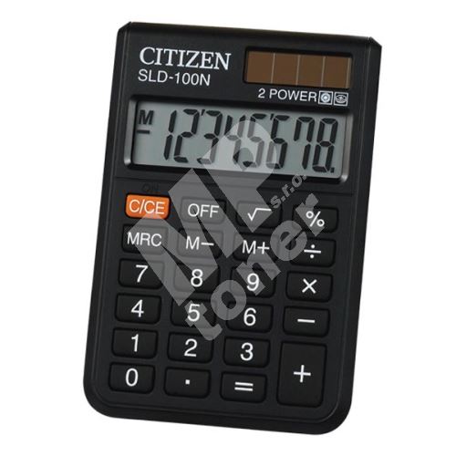 Kalkulačka Citizen SLD100NR, černá, kapesní, osmimístná 1