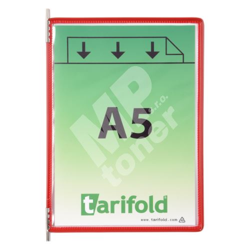 Tarifold závěsný rámeček s kapsou, A5, otevřený shora, červený, 10 ks 1