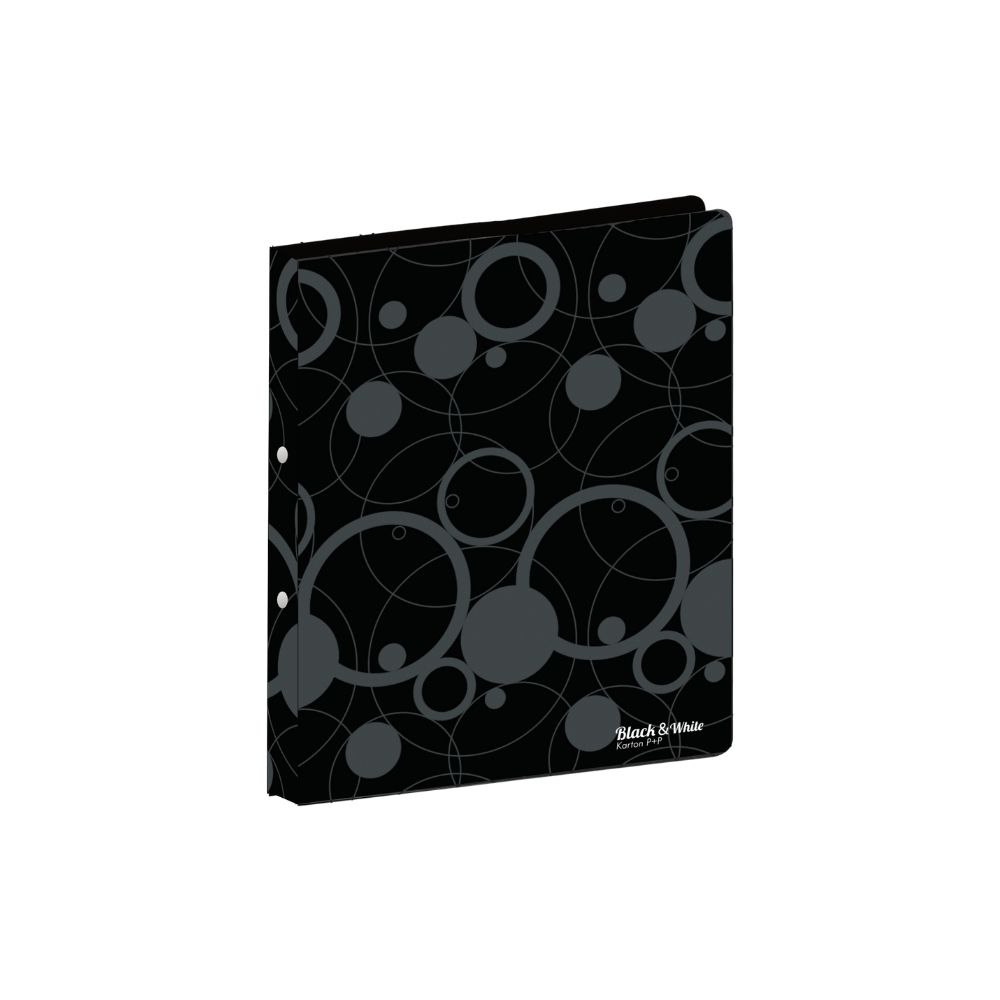 Pořadač A4 2 kroužek, Black&White, 2 cm, černý
