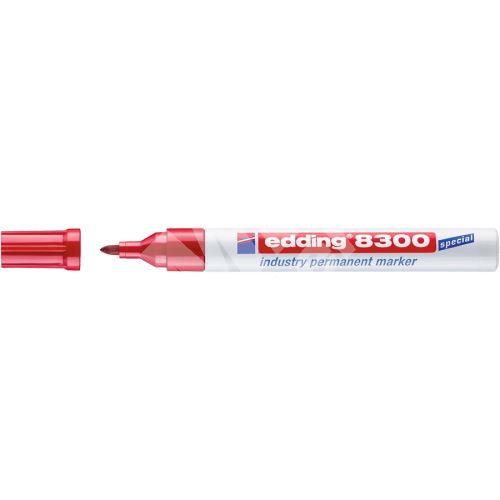 Průmyslový permanentní popisovač Edding 8300, červený 1