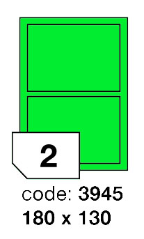 Samolepící etikety Rayfilm Office 180x130 mm 300 archů, matně zelená, R0120.3945D