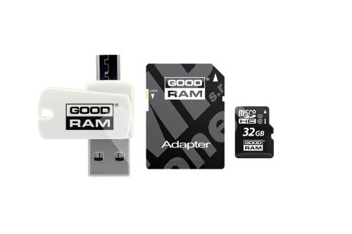 Goodram All-In-One, 32GB, sada micro SDXC, adaptéru a čtečky karet, M1A4-0320R11, 1