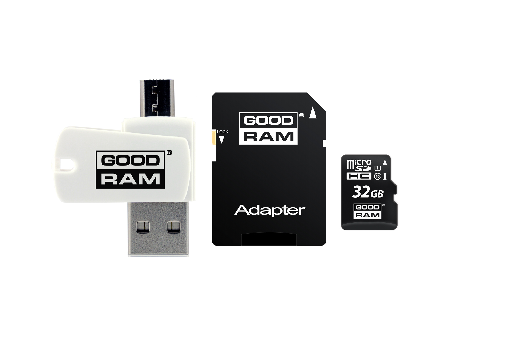 32GB Goodram All-In-One, sada micro SDXC adaptéru a čtečky karet, M1A4-0320R11, UHS-I