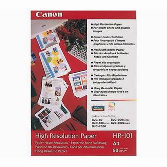 Canon High Resolution Paper, foto, speciálně vyhlazený, bílý, A4, 106 g, 50ks, HR-101