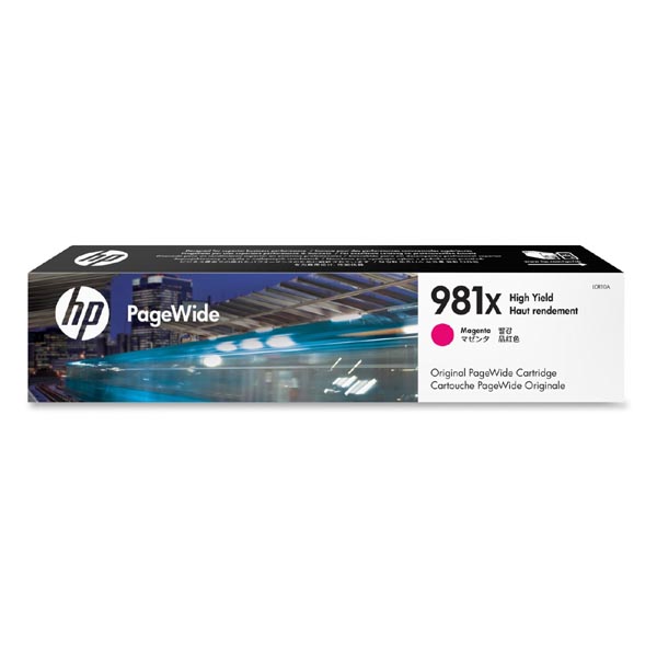 Inkoustová cartridge HP L0R10A, PageWide Enterprise color 556, magenta, No. 981X, originál