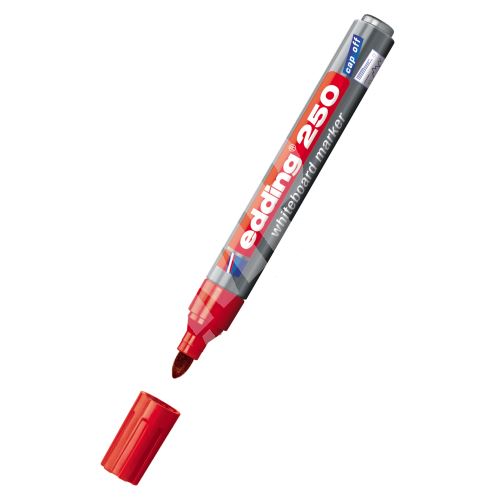 Popisovač Edding 250 na bílé tabule, červený 2