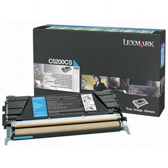 Toner Lexmark C530, modrá, C5200CS, return, originál