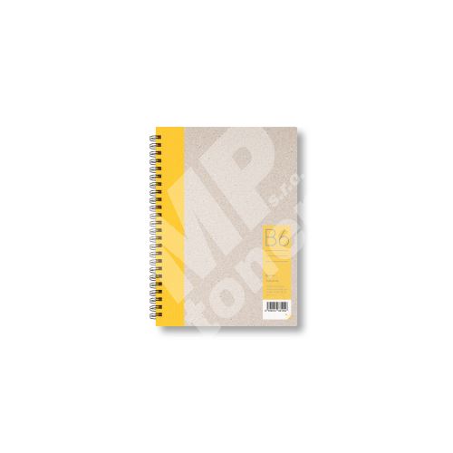 Zápisník Bobo B6, linkovaný, žlutý 1