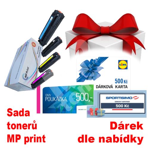 Sada tonerů HP CC530-3A, CMYK, MP print + dárek dle výběru 1