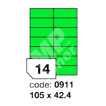 Samolepící etikety Rayfilm Office 105x42,4 mm 100 archů, matně zelená, R0120.0911A 1