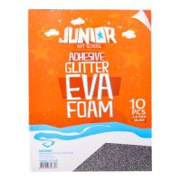 Dekorační pěna EVA stříbrná glitter A4, tloušťka 2,0 mm, samolepící, 10ks Dekorační pěna EVA stříbrná glitter A4, tloušťka 2,0 mm, samolepící, 10ks