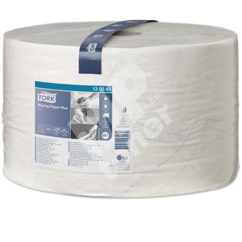 Tork papírová utěrka Plus, 235mm role, bílá, W1 1