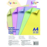 Barevný papír Donau A4, 80 g/m2, 100 listů, mix pastelových barev