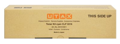 Toner Utax CLP 3316, Triumph Adler 4316, cyan, 4431610011, originál