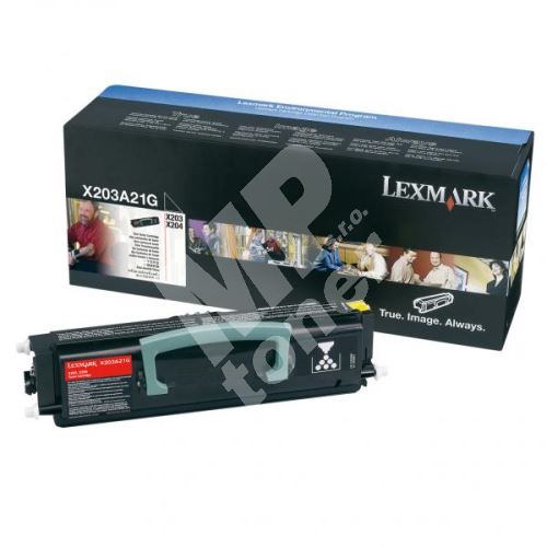 Toner Lexmark X203, X204, black, X203A21G, originál 1