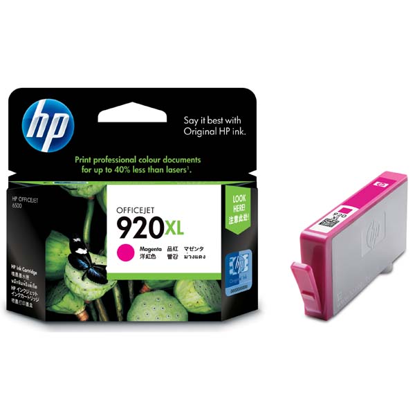 Inkoustová cartridge HP CD973AE, Officejet 6500, magenta, No. 920XL, originál