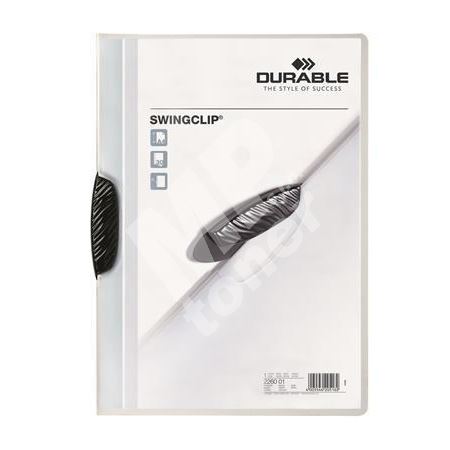Desky s rychlovazačem Swingclip® 30, černá, s klipem, A4, PP, DURABLE 1