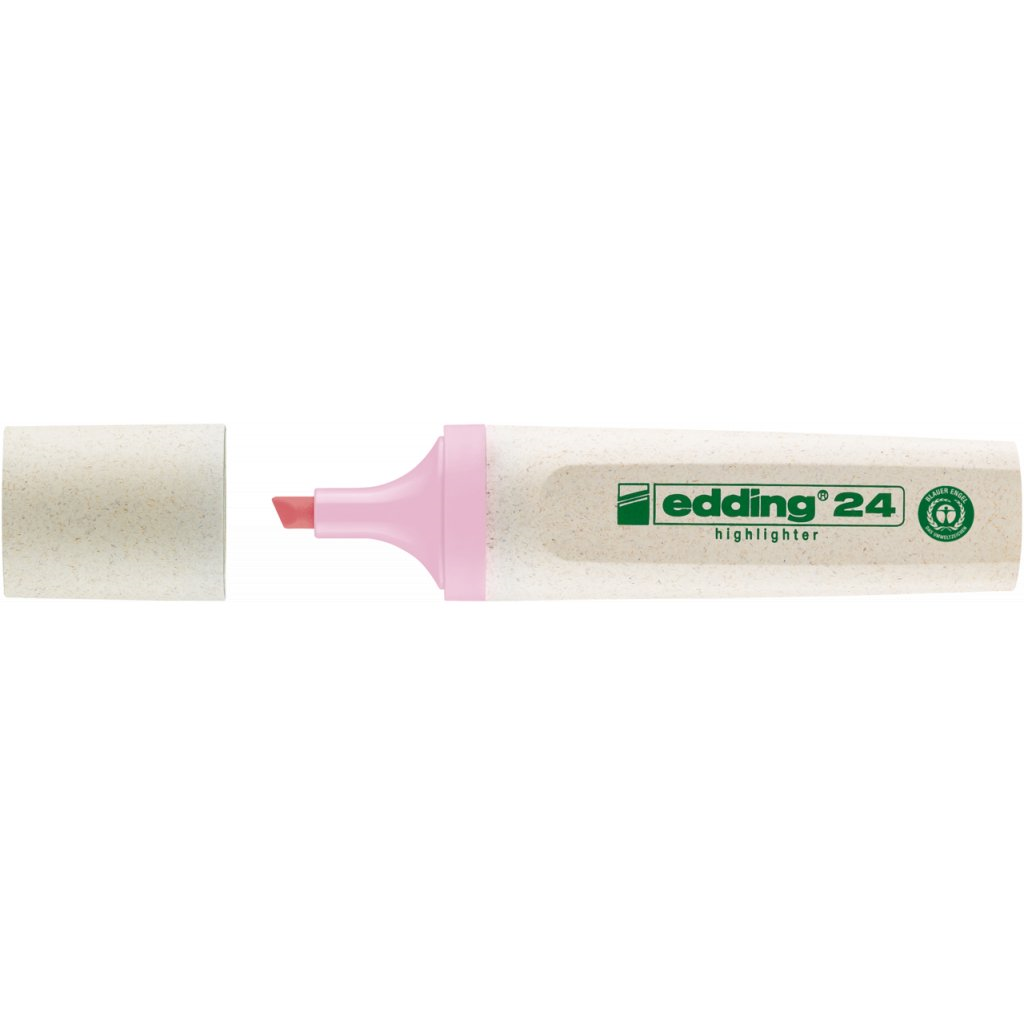 Zvýrazňovač Edding 24 EcoLine, pastelově růžová
