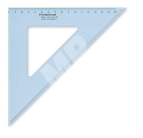 Pravítko trojúhelník Staedtler Mars, plastové, 45°, 25 cm, transparentní modrá 1