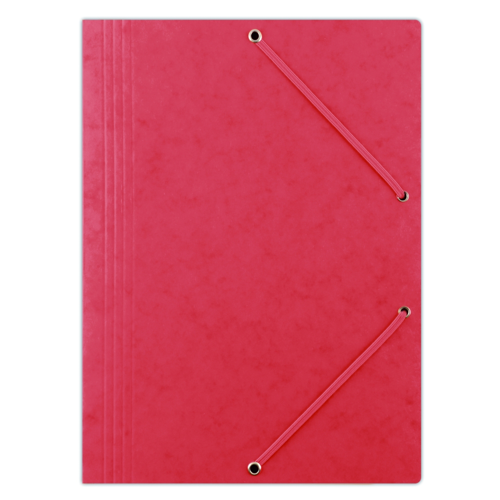Spisové desky s gumičkou Donau A4, prešpán, červené