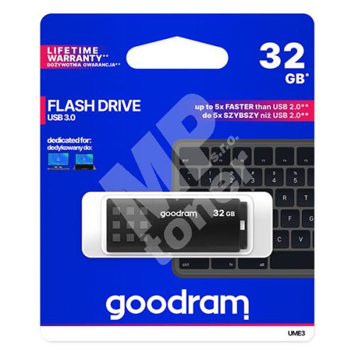 32GB Goodram UME3, USB flash disk 3.0, černá 1