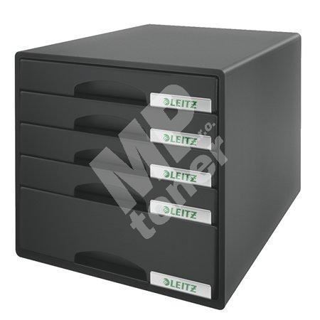 Zásuvkový box Leitz Plus, černý, 5 zásuvek 1