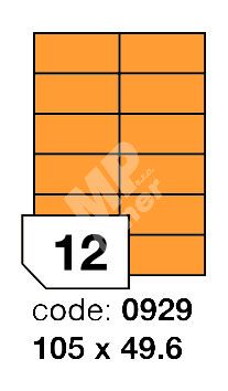 Samolepící etikety Rayfilm Office 105x49,6 mm 300 archů, fluo oranžová, R0133.0929D 1