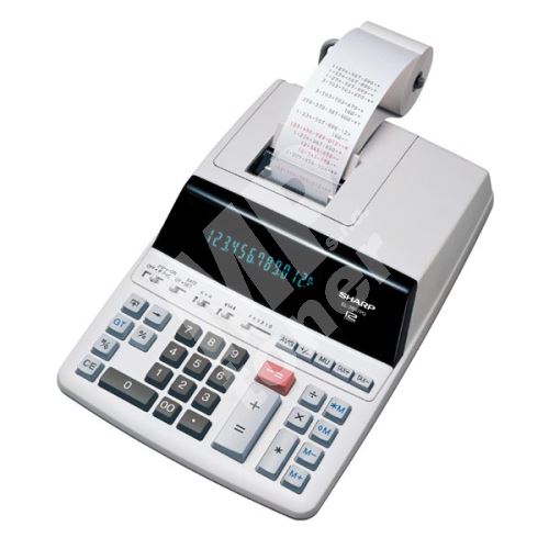Kalkulačka Sharp EL2607PGGYSE, bílá, stolní s tiskem, dvanáctimístná 1