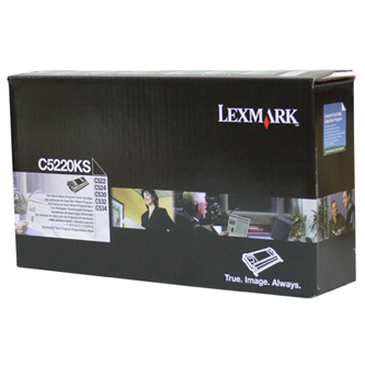 Toner Lexmark C522, C534, černá, 00C5220KS, return originál