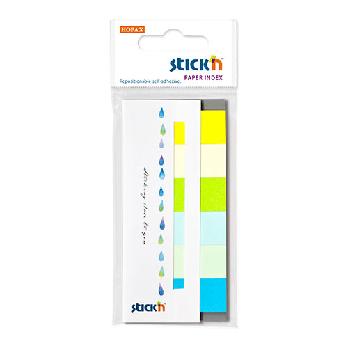 Papírové samolepicí záložky Stick'n letní barvy, 45 x 15 mm