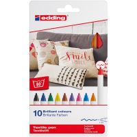 Popisovač na textil Edding 4600, tenký hrot, sada 10 ks