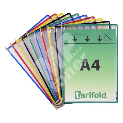 Tarifold závěsný rámeček s kapsou, A4, otevřený shora, mix barev, 10 ks 1