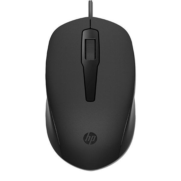 Myš HP 150, 1600DPI, optická, 3tl., drátová USB, černá