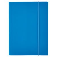 Lesklé kartonové desky Esselte A4, 3 chlopně, gumička, modrá