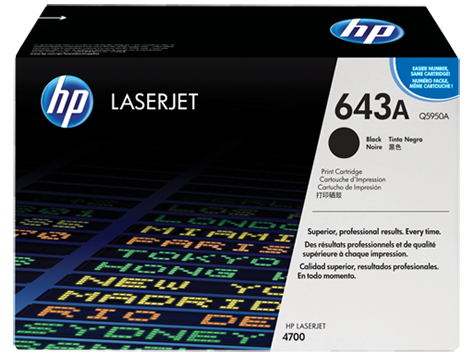 Toner HP Q5950A, Color LaserJet 4700, black, 643A, originál