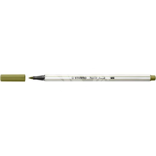 Štětcový fix Stabilo Pen 68 brush, blátově zelená 1