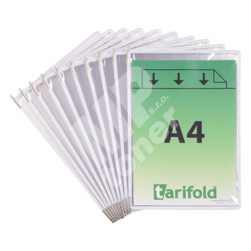 Tarifold závěsný rámeček s kapsou, A4, otevřený shora, bílý, 10 ks 1