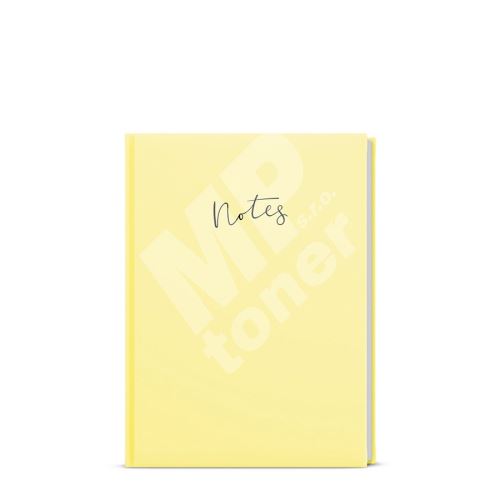 Notes linkovaný A6, Lamino Pastel - žlutá 1