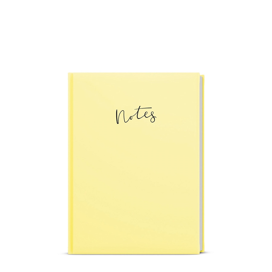 Notes linkovaný A6, Lamino Pastel - žlutá