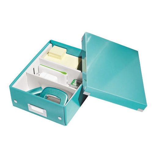 Archivační organizační box Leitz Click-N-Store S (A5), ledově modrý
