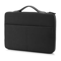 Pouzdro na notebook HP 14", ENVY Urban, černé z voděodolného materiálu, s koženou rukojetí Pouzdro na notebook HP 14", ENVY Urban, černé z voděodolného materiálu, s koženou rukojetí