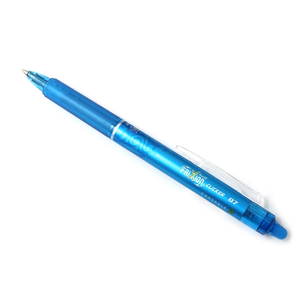 Kuličkové pero Pilot Frixion Clicker, světle modrý, 0,7, gumovatelný