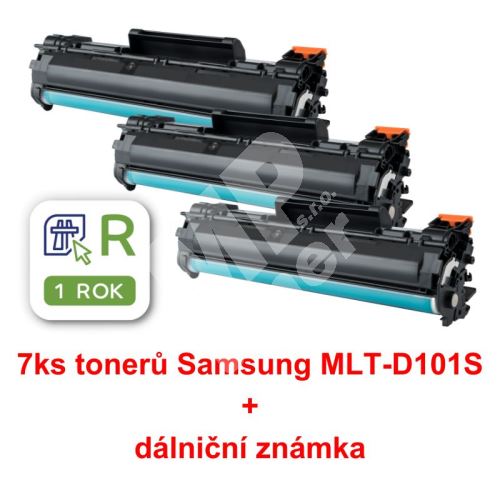 7ks kompatibilní toner Samsung MLT-D101S, MP print + dálniční známka 1